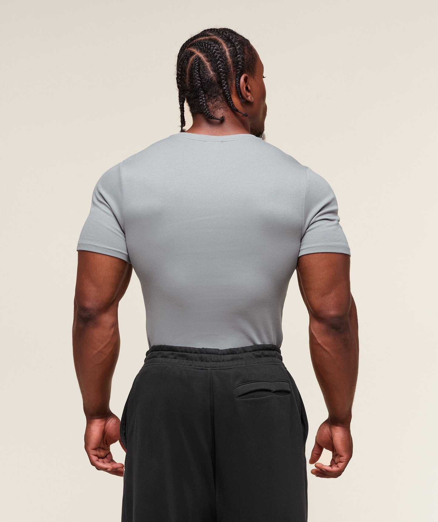 Gymshark Legacy Ribbed T-Shirt - Denim Grey