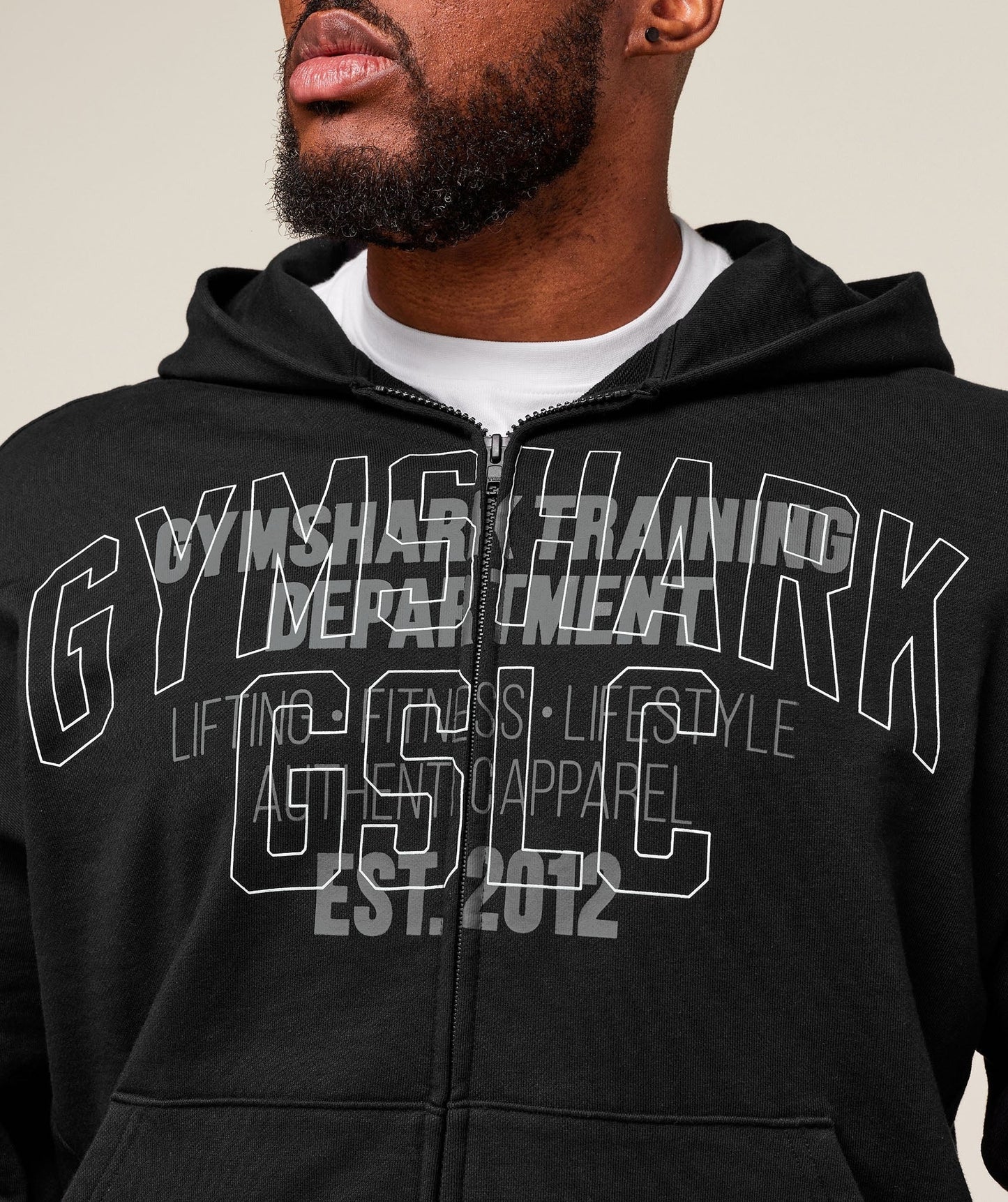 Gymshark Authentic Apparel Zip Up Hoodie - Black
