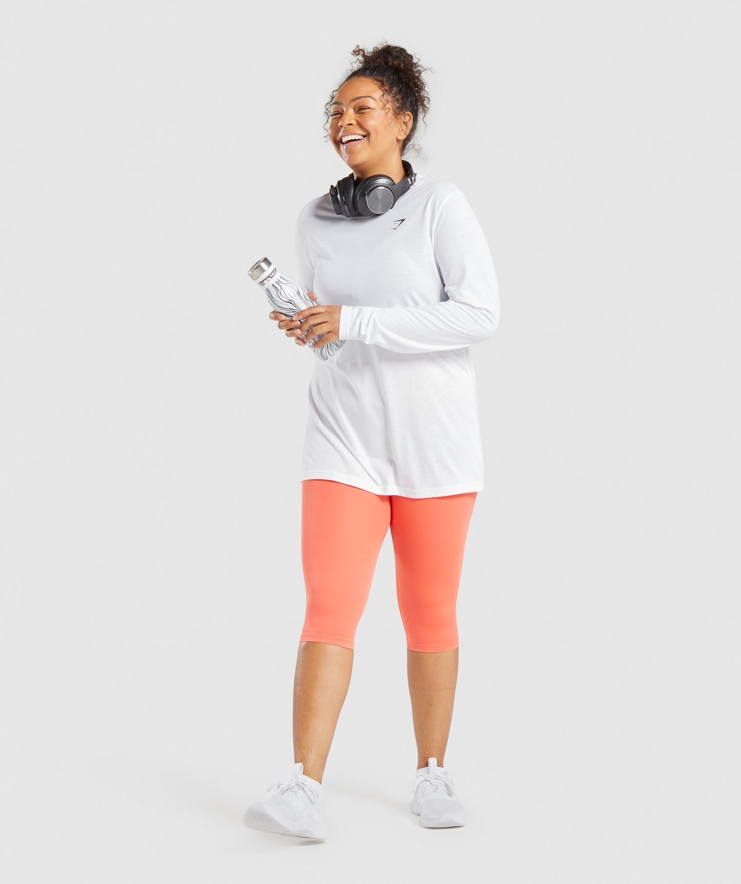 Gymshark Training Oversized Long Sleeve Top - White