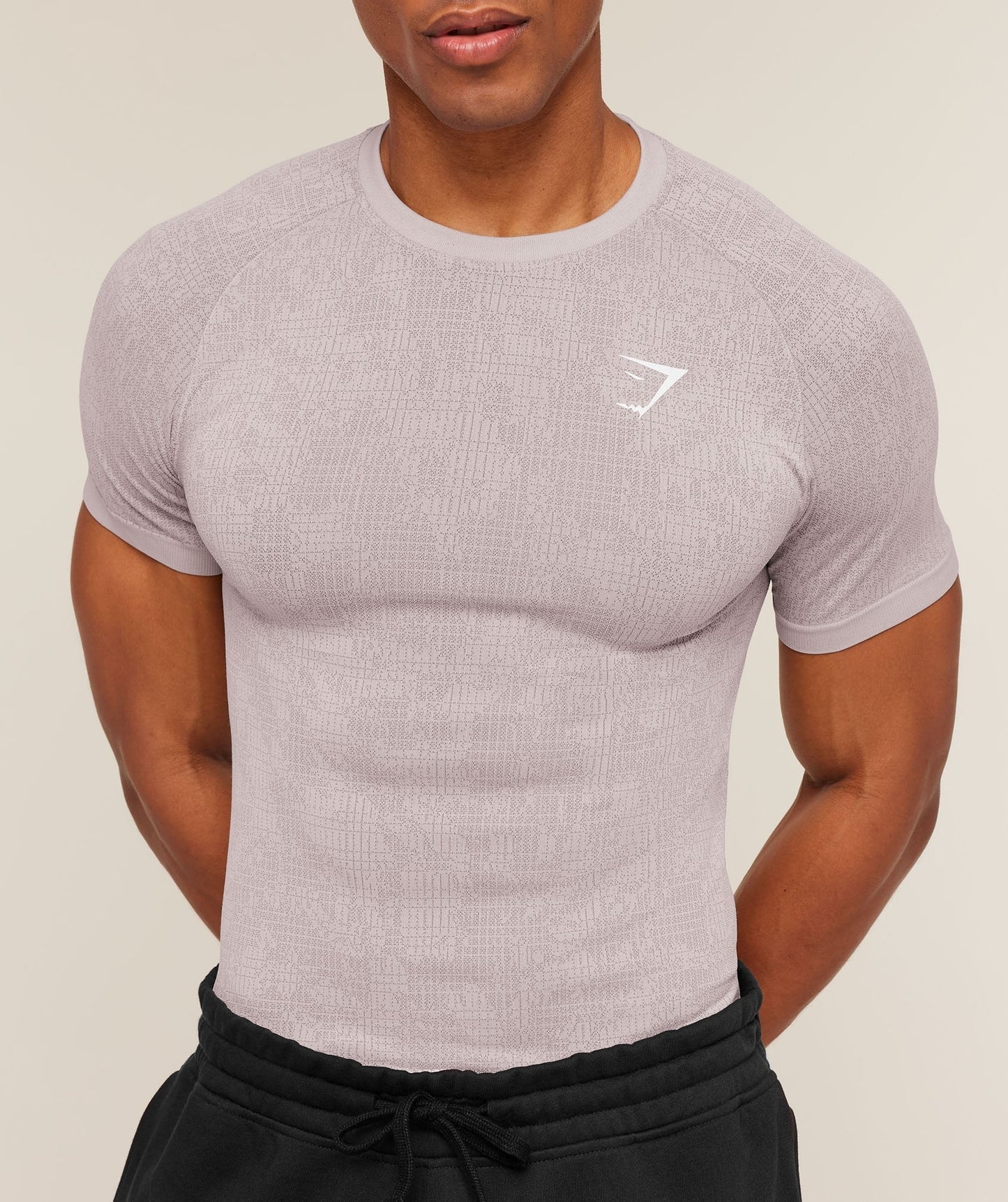 Gymshark Geo Seamless Grid T-Shirt - Dawn Purple/Dusk Purple