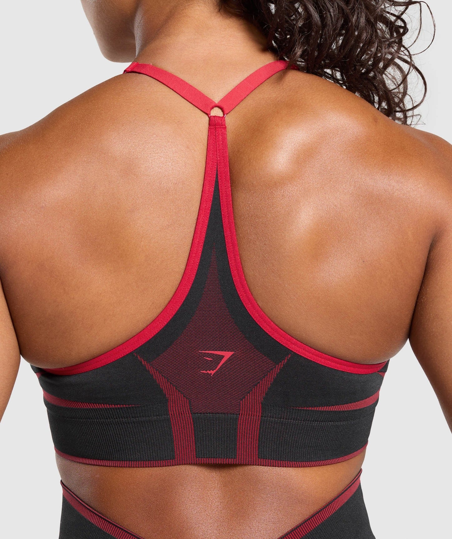 Gymshark Apex Lift Seamless Sports Bra - Black/Carmine Red