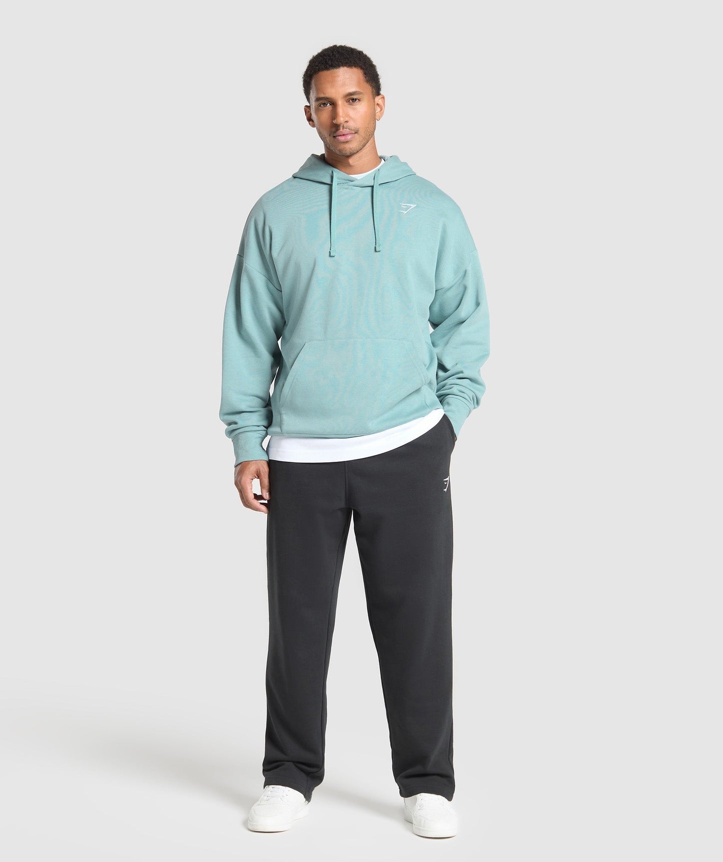 Gymshark Crest Oversized Hoodie - Rest Blue