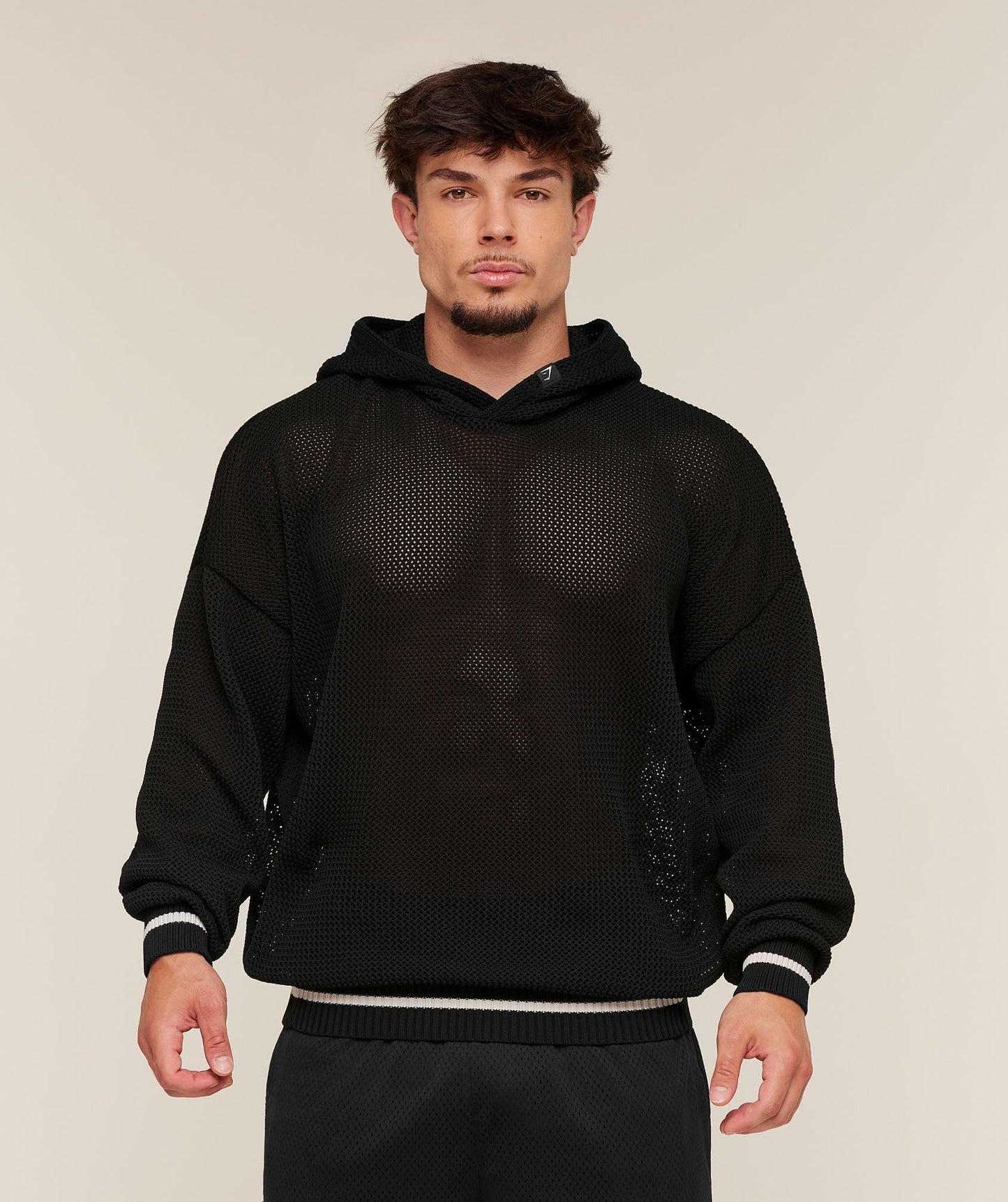 Gymshark Collective Crochet Style Hoodie - Black