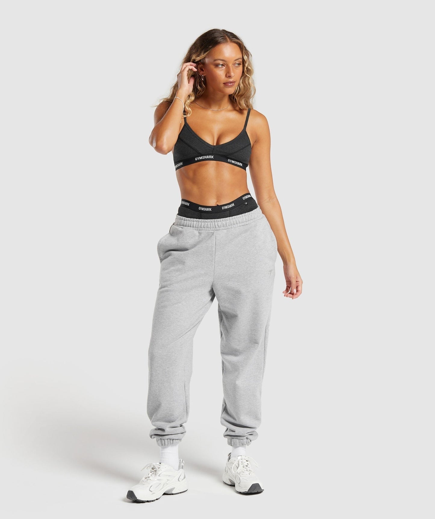 Gymshark Rib Bralette - Midnight Black Marl