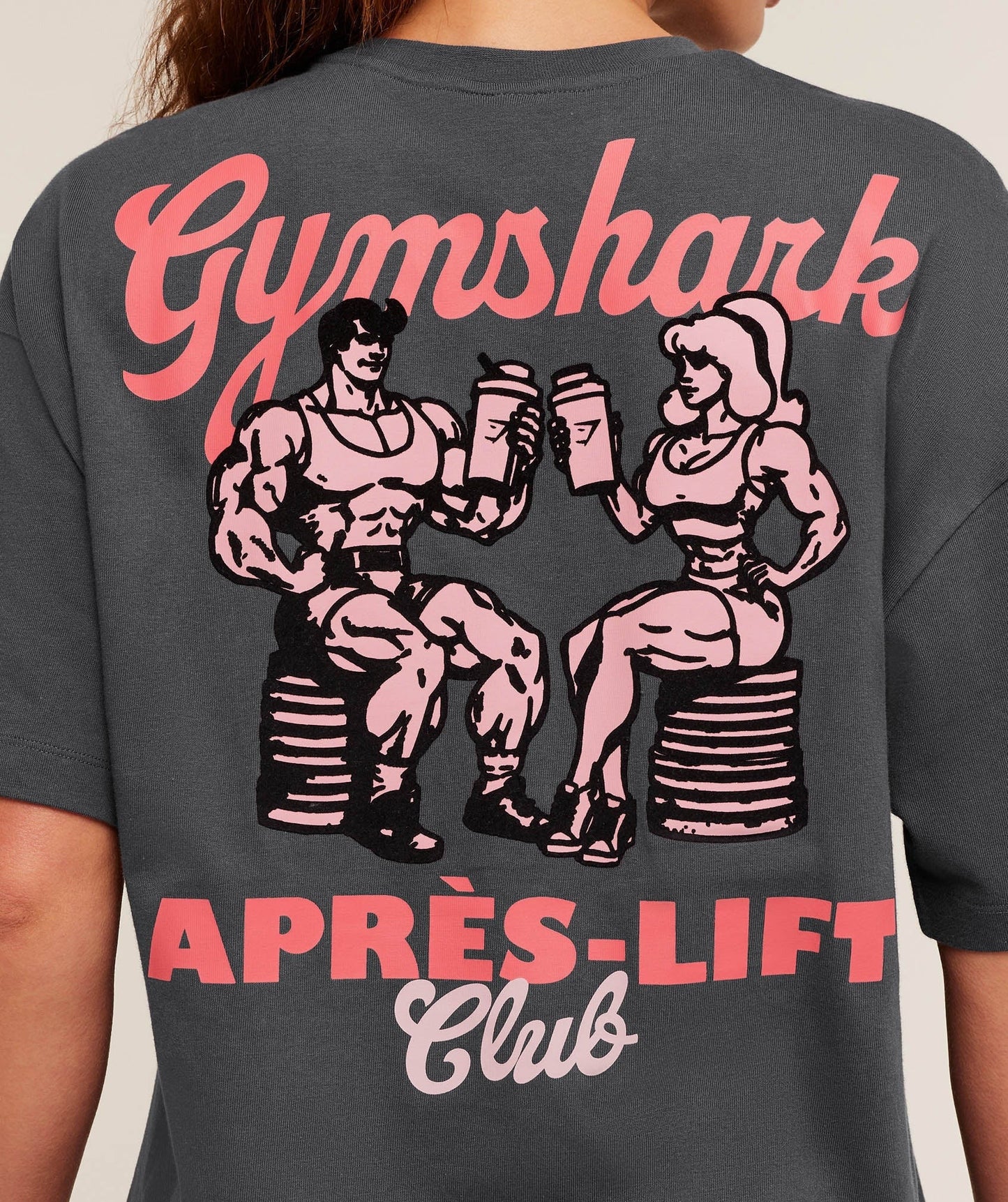 Gymshark Après-Lift Club Oversized T-Shirt - Grey