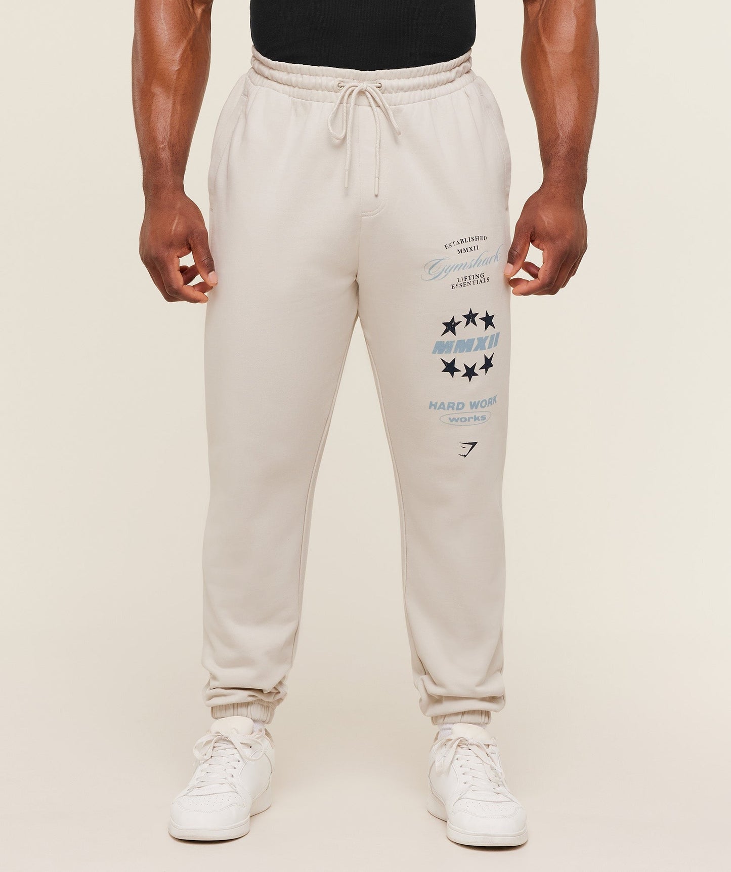 Gymshark Global Lifting Graphic Pants - Tinted White