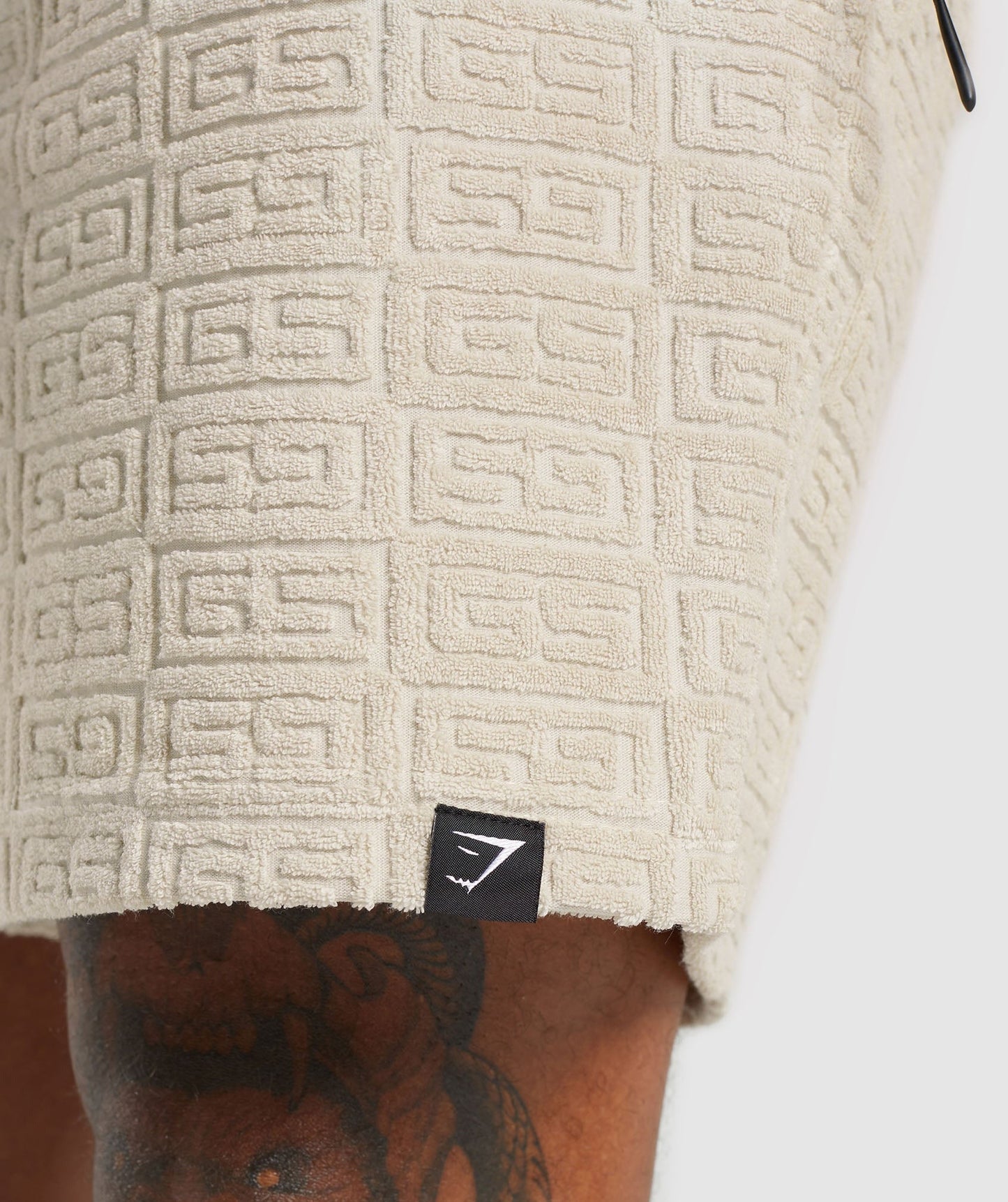 Gymshark Towelling 7" Shorts - Pebble Grey