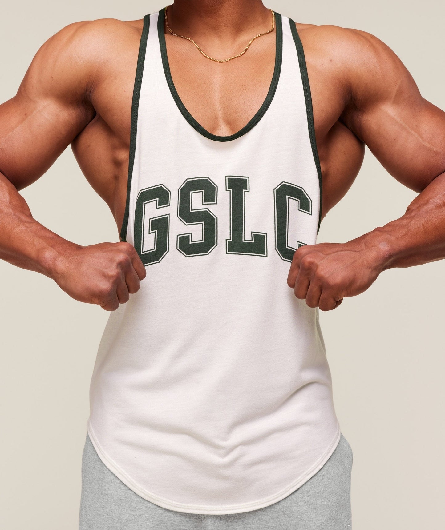 Gymshark GSLC Ringer Stringer - Soft White