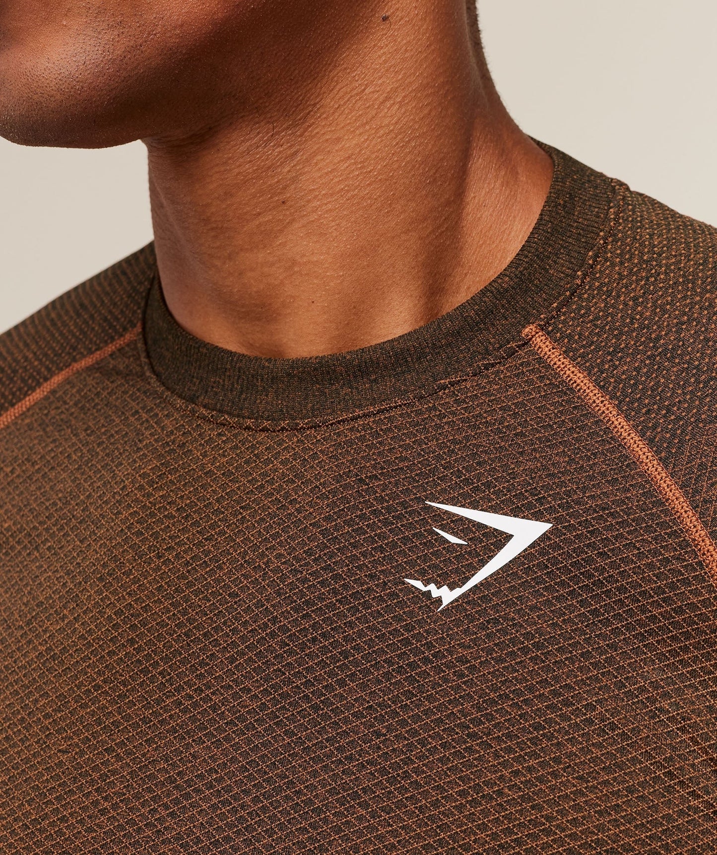 Gymshark Vital Seamless T-Shirt - Black/Spiced Brown