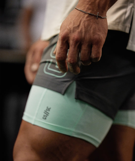 Gymshark //Steve Cook Baselayer Shorts - Turbo Blue