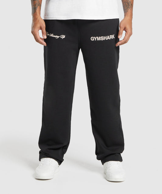 Gymshark EST 2012 Straight Leg Joggers - Black
