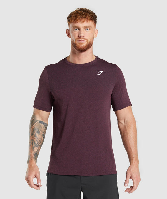 Gymshark Vital T-Shirt - Winter Burgundy/Black Marl