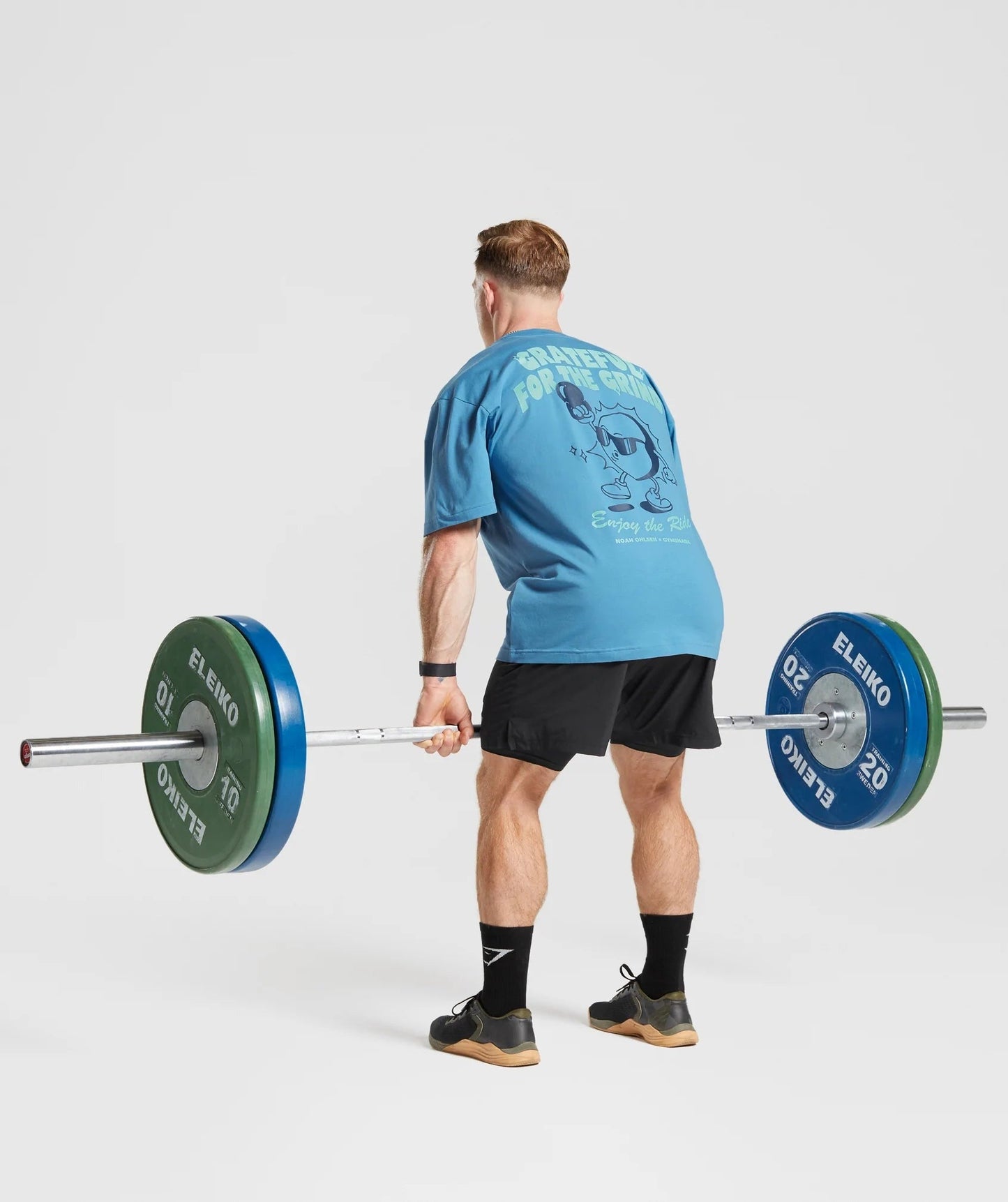 Gymshark Noah Ohlsen Oversized Sun T-Shirt - Coastal Blue