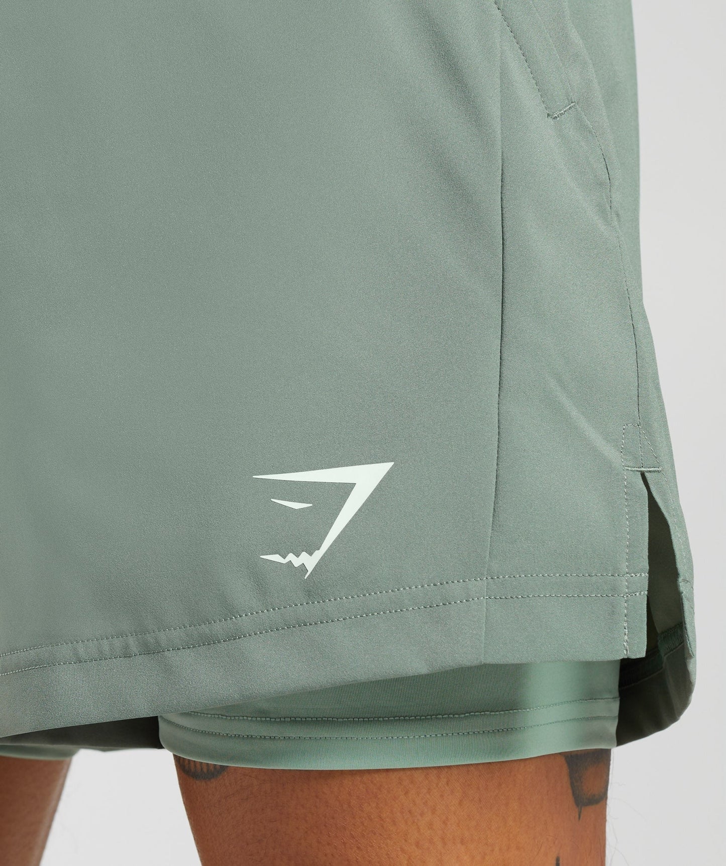 Gymshark Sport 5" 2 In 1 Shorts - Willow Green/Desert Sage Green