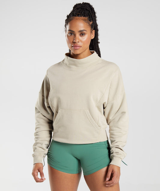 Gymshark Legacy Washed Sweatshirt - Pebble Grey