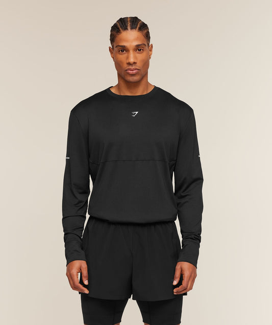 Gymshark Running Long Sleeve T-Shirt - Black