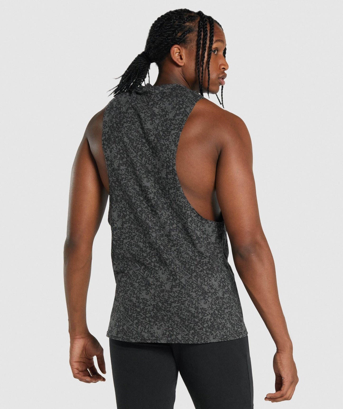 Gymshark Critical 2.0 Drop Arm Tank - Charcoal Print