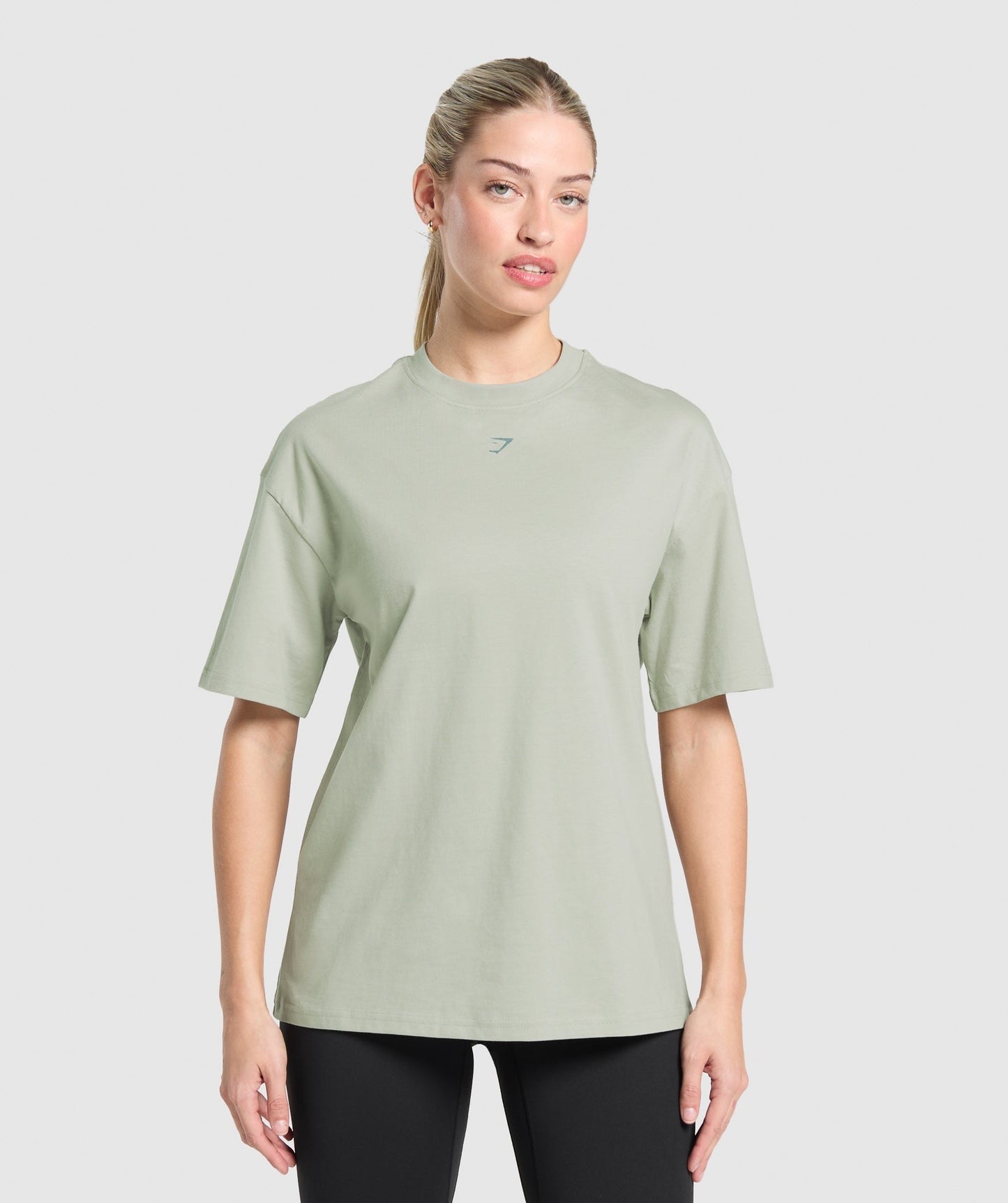 Gymshark Collegiate Oversized T-Shirt - Stone Grey
