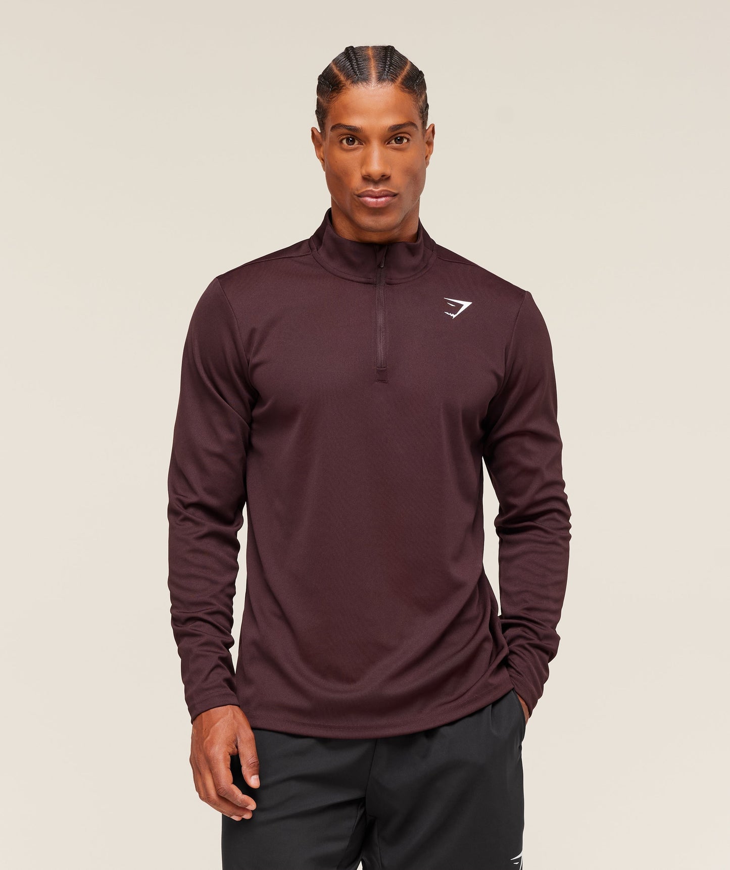 Gymshark Arrival 1/4 Zip - Cherry Purple