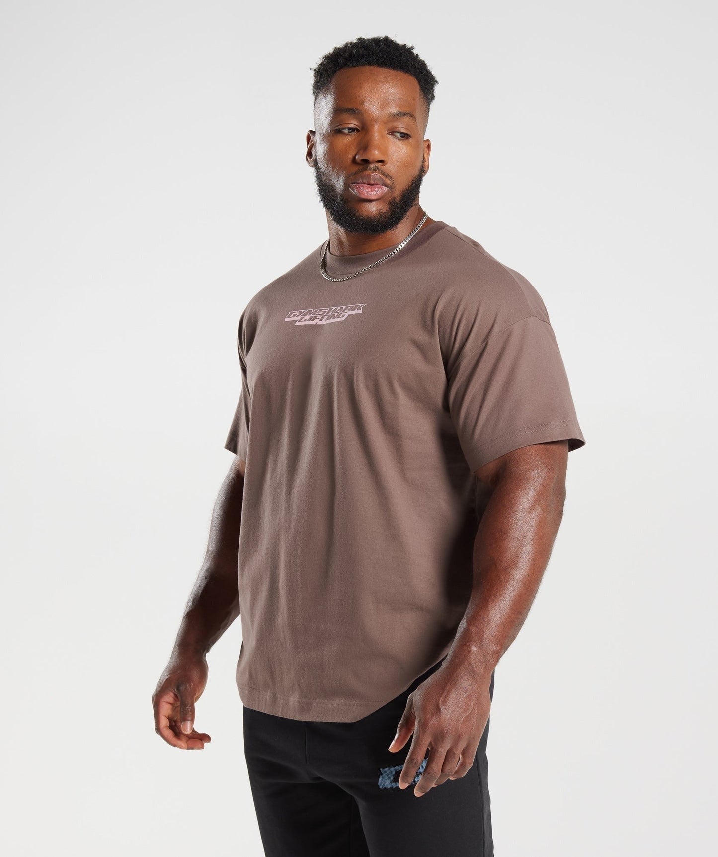 Gymshark Intergalactic Lifting Oversized T-Shirt - Walnut Mauve