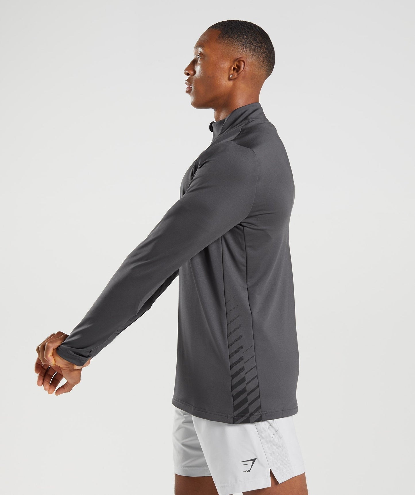 Gymshark Sport Stripe 1/4 Zip - Onyx Grey