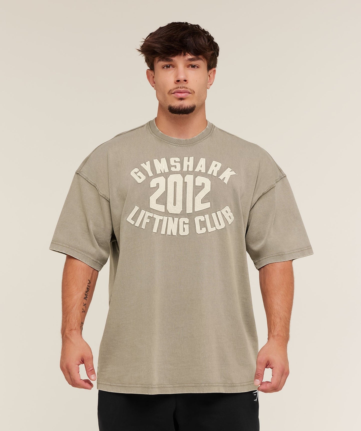 Gymshark 2012 Lifting Club T-Shirt - Linen Brown