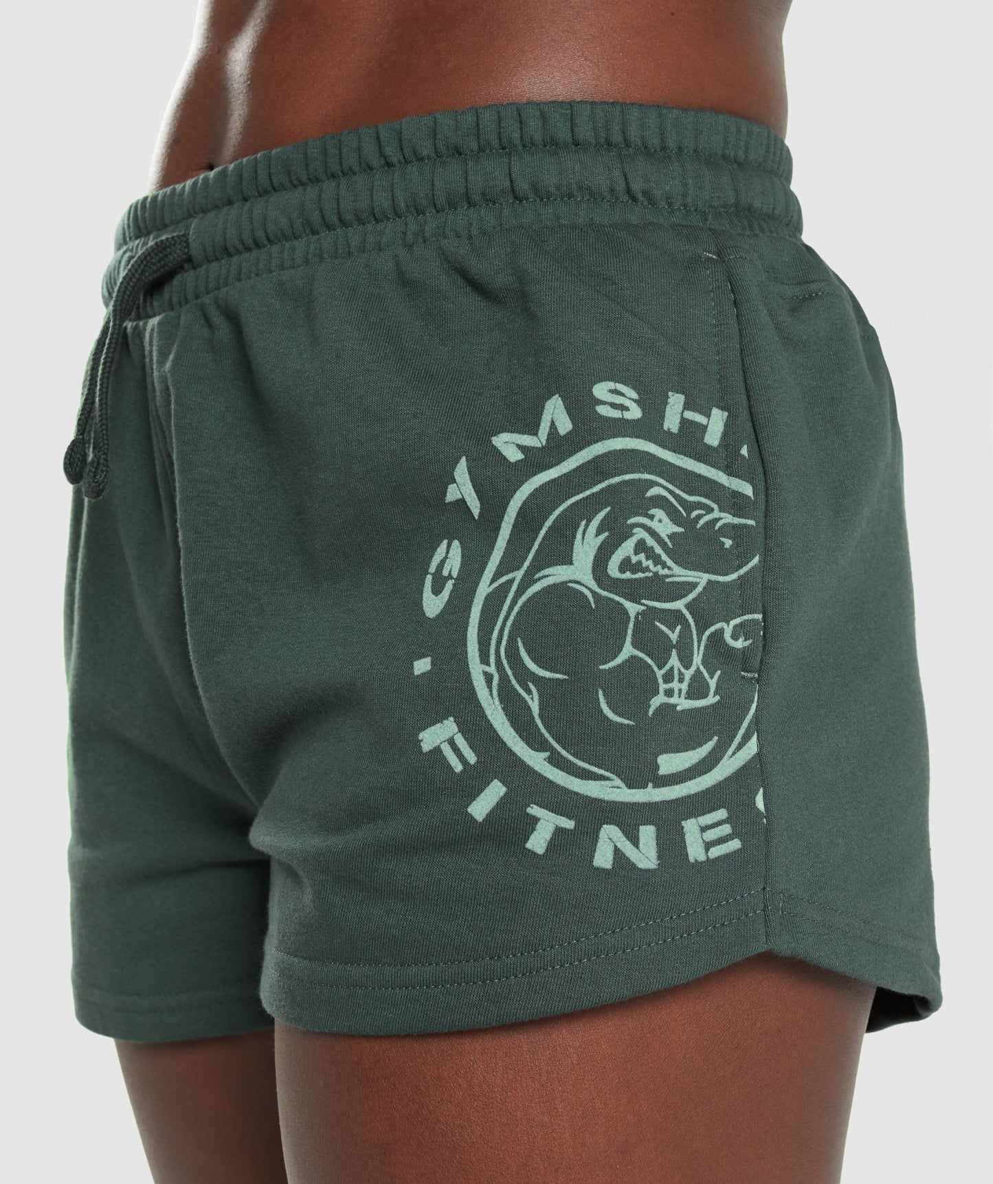 Gymshark Legacy Graphic Shorts - Dark Green