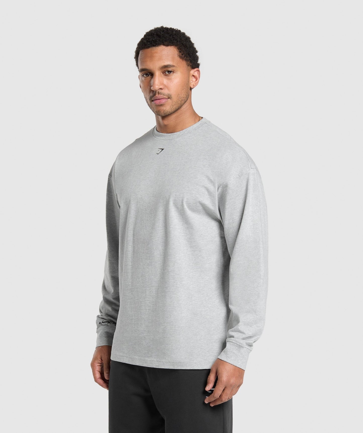 Gymshark EST 2012 Long Sleeve T-Shirt - Light Grey Core Marl