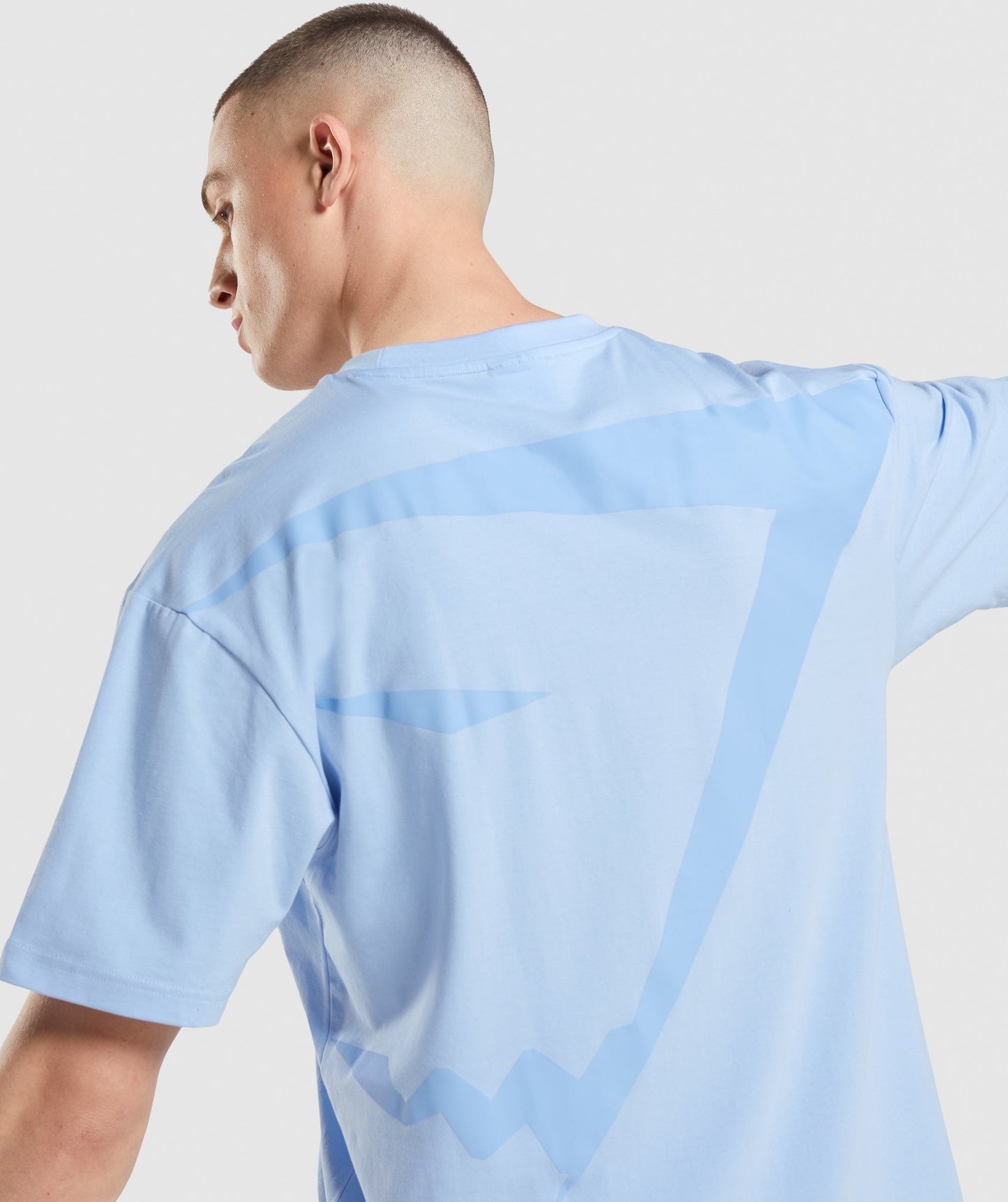 Gymshark Oversized Sharkhead T-Shirt - Moonstone Blue