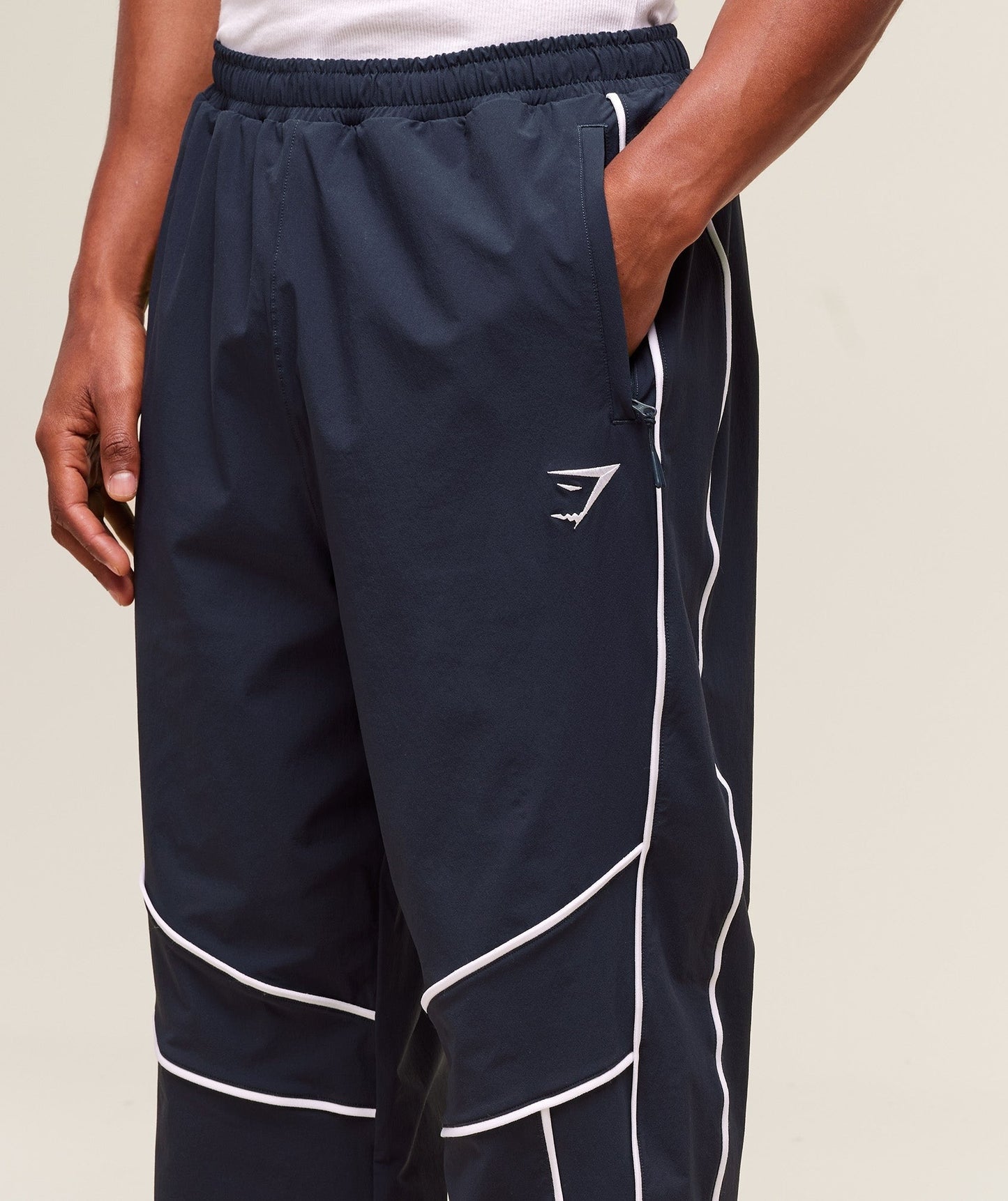Gymshark Retro Crinkle Track Pants - Heavy Blue