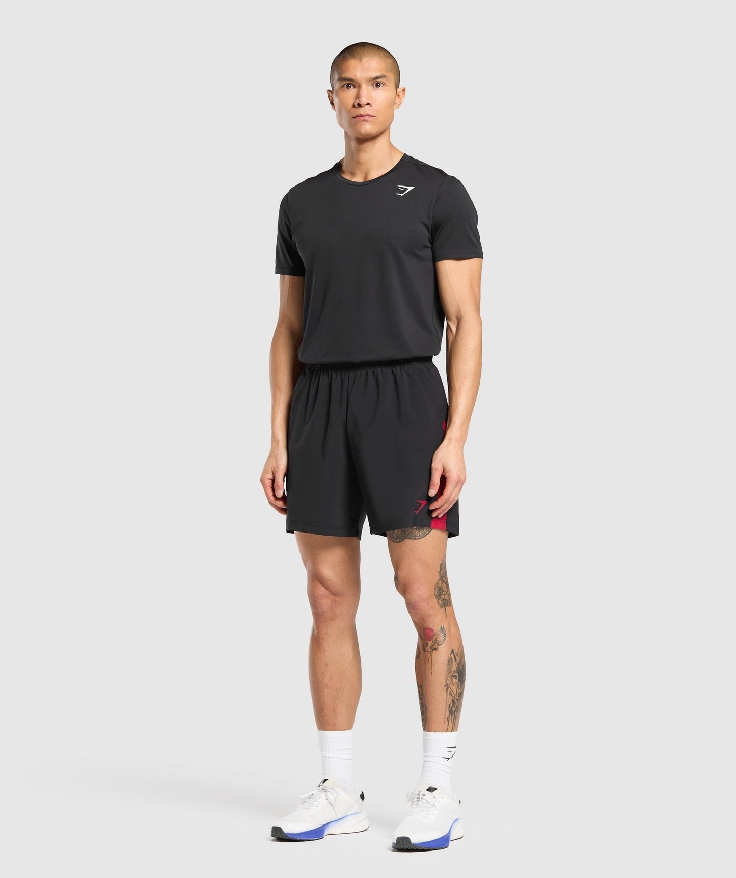 Gymshark Sport 7" Shorts - Black/Conditioning Red