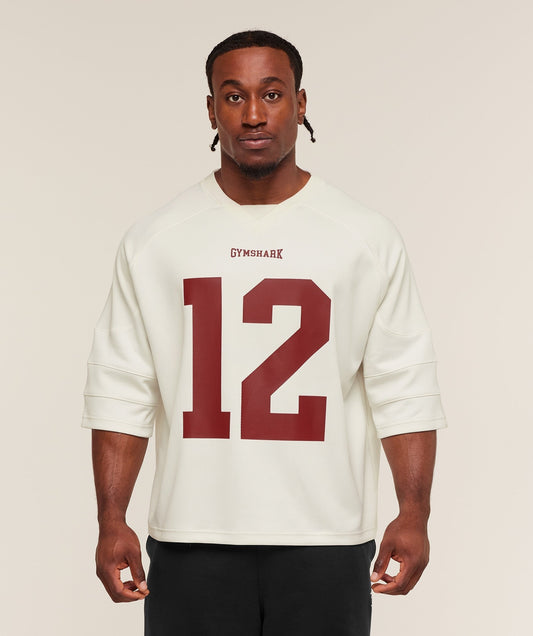 Gymshark American Football Jersey - Soft White