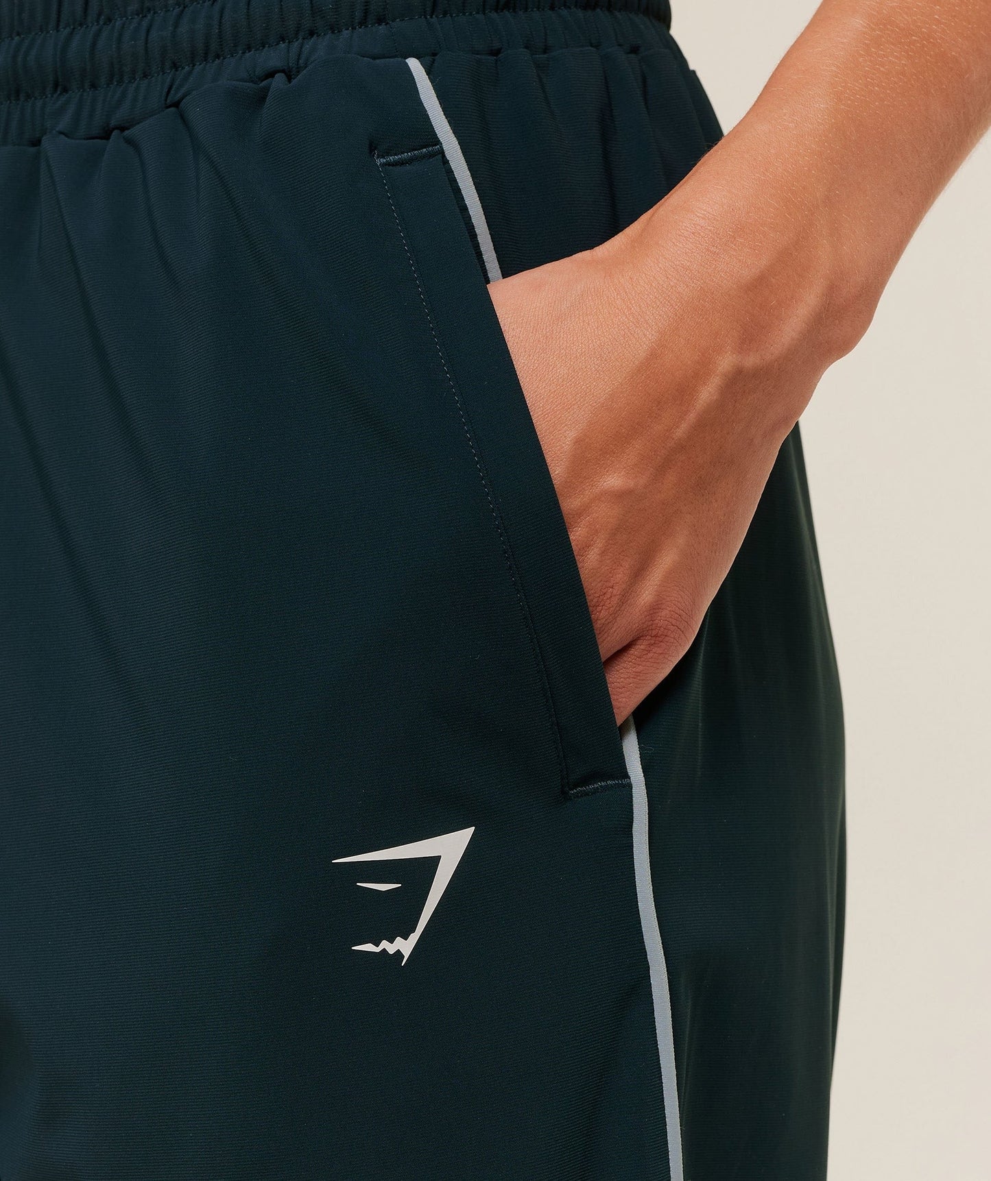 Gymshark Stitch Feature Woven Pants - Deep Petrol Blue/Smoke Blue