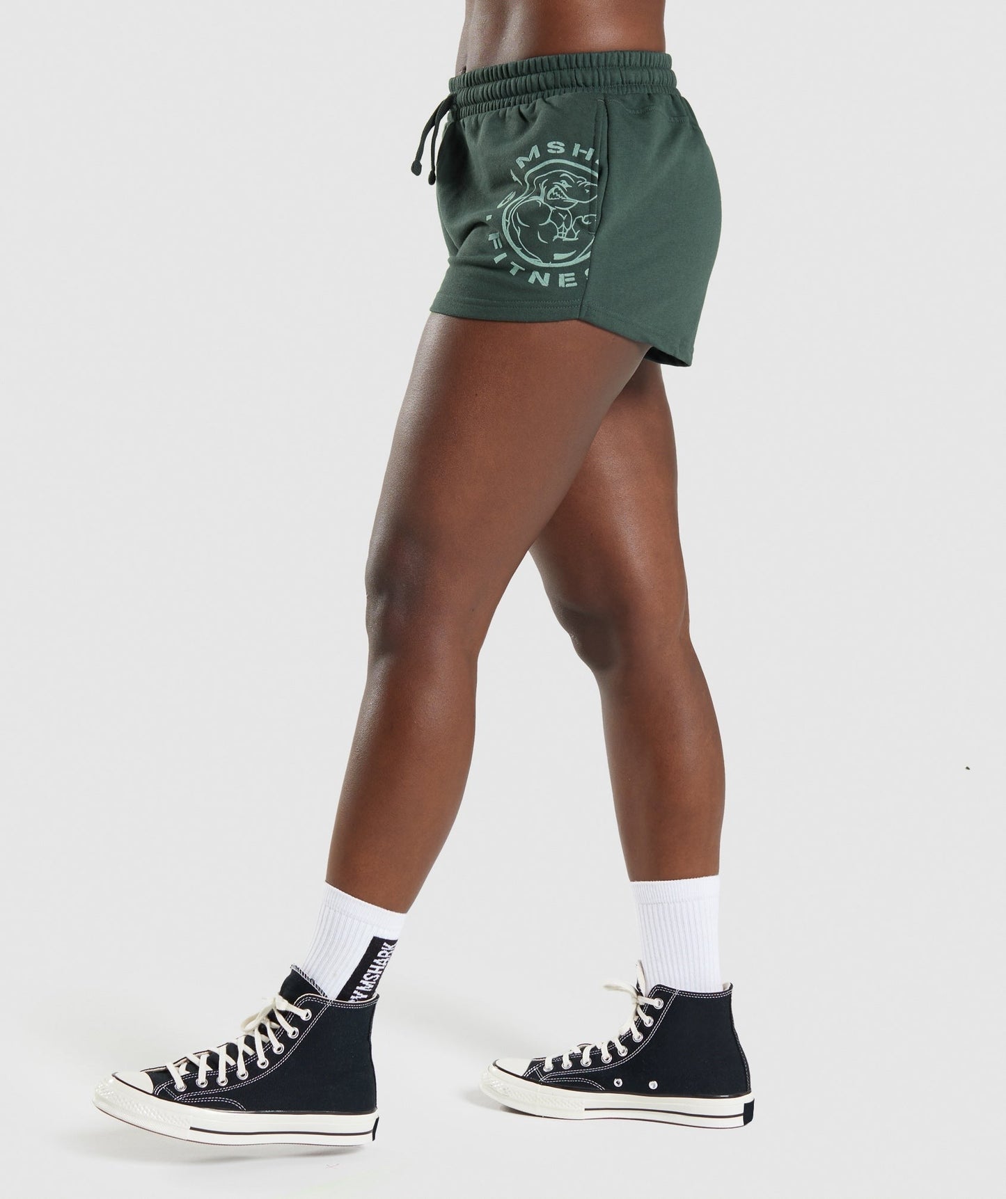 Gymshark Legacy Graphic Shorts - Dark Green