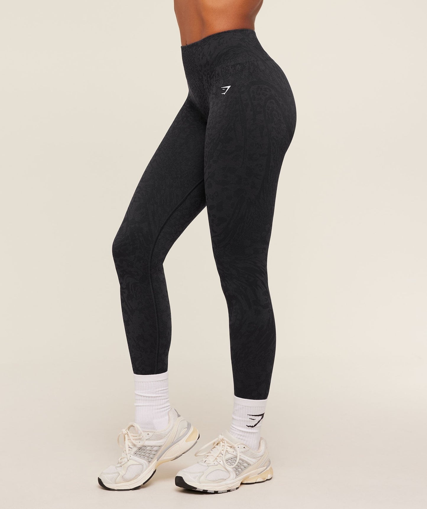 Gymshark Adapt Animal X Whitney Leggings - Black / Asphalt Grey