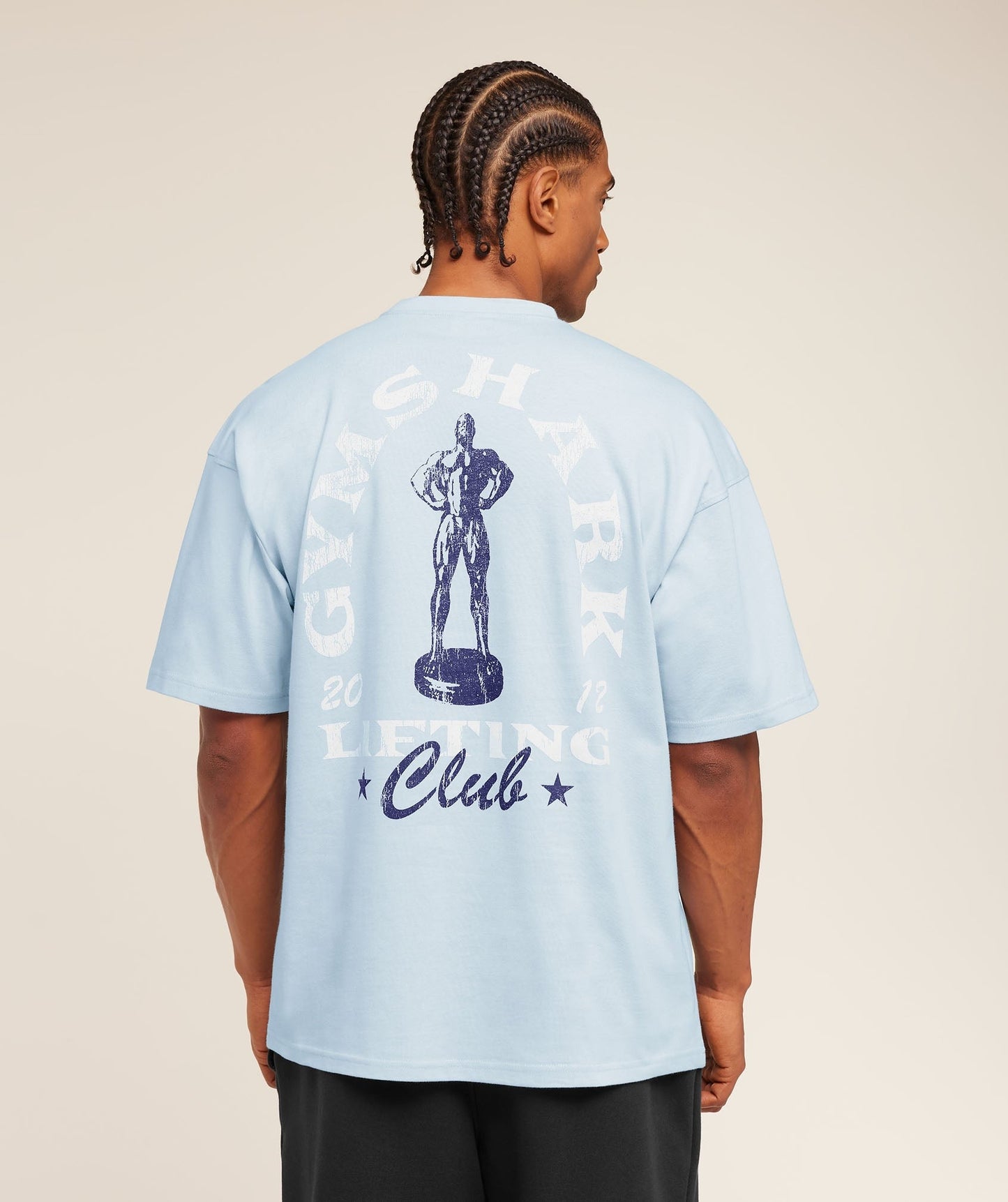 Gymshark Trophy Graphic T-Shirt - Chilled Blue