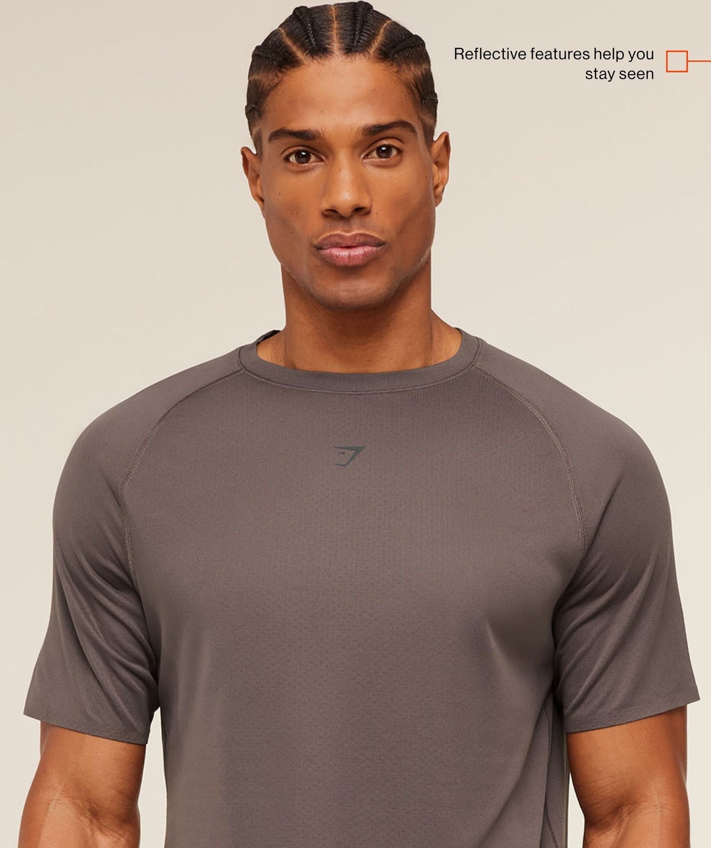 Gymshark Hybrid Engineered Jacquard T-Shirt - Cool Brown