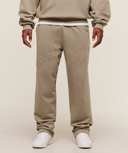 Gymshark Embossed Straight Leg Joggers - Lifestyle Brown