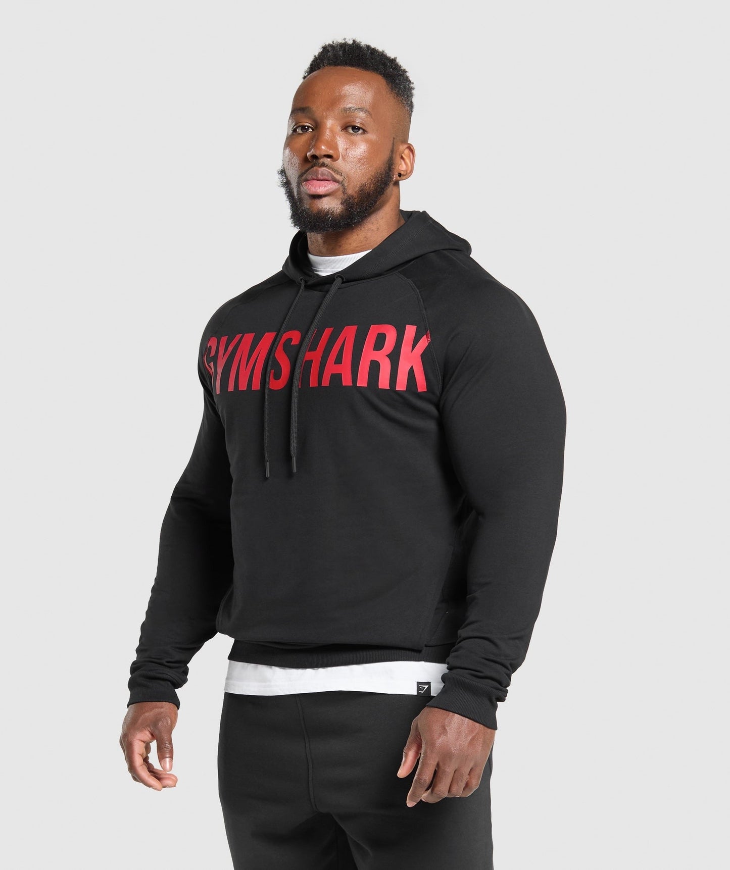 Gymshark Prime Hoodie - Black/Vivid Red