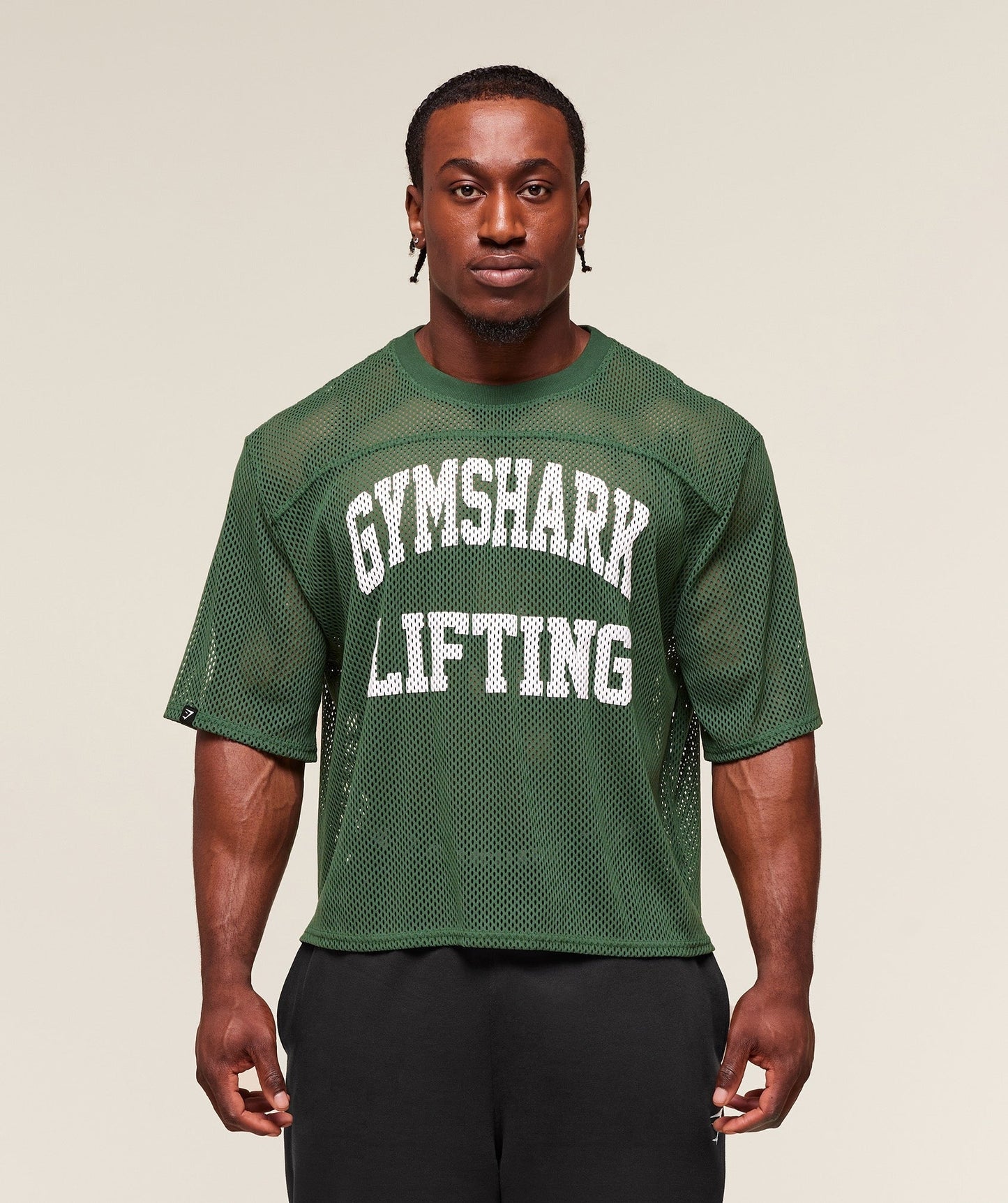 Gymshark Mesh Oversized T-Shirt - Classic Green