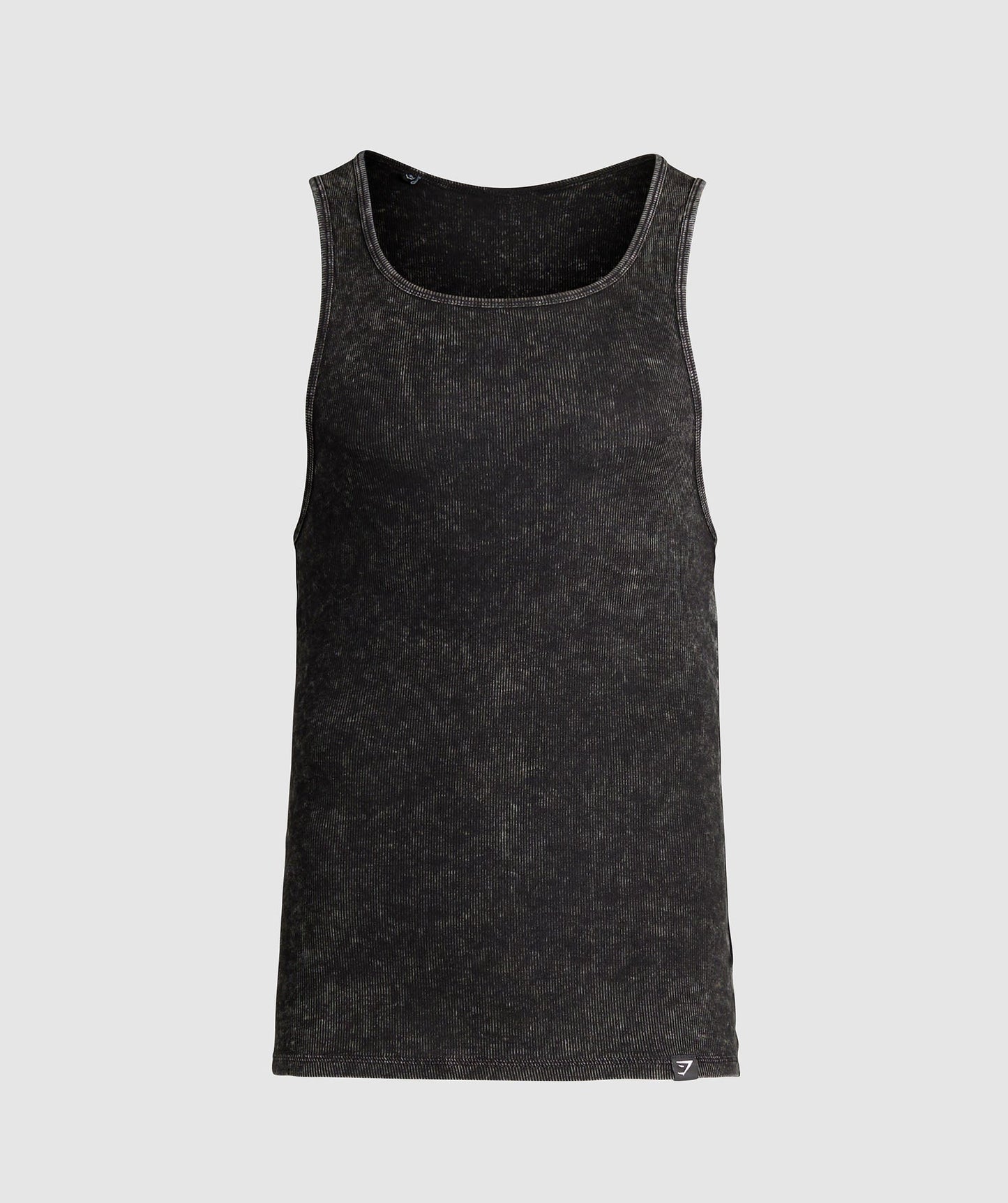 Gymshark Washed Ribbed Tank 1PK - Black/Gel Bleach Wash