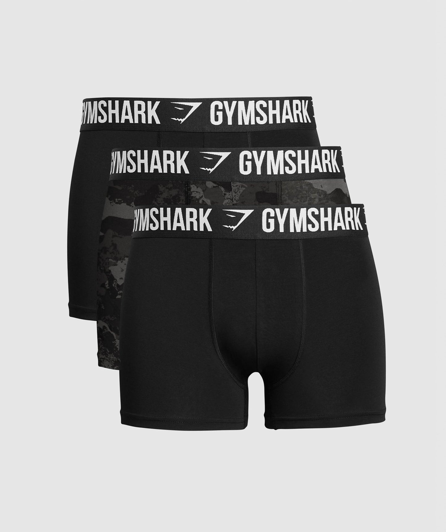 Gymshark Boxer Brief 3PK - Black/Graphite Grey