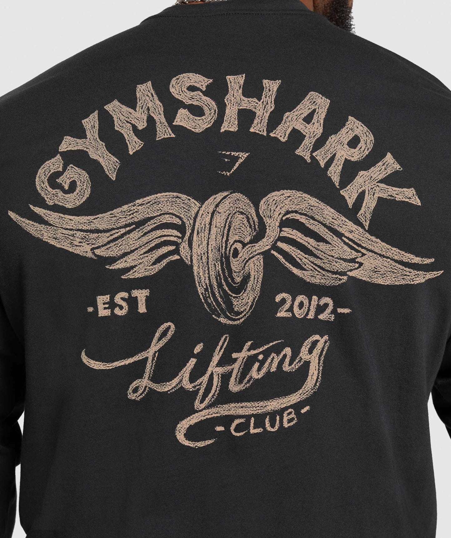 Gymshark Flying Weights Long Sleeve T-Shirt - Black