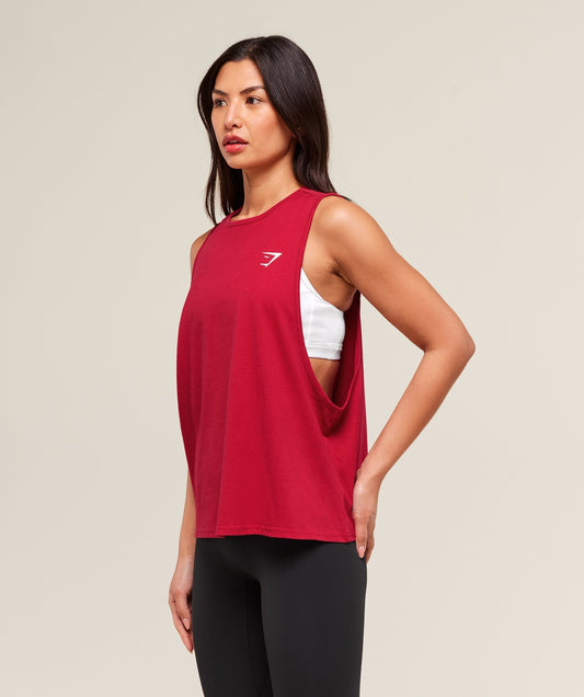 Gymshark Training Drop Arm Tank - Carmine Red