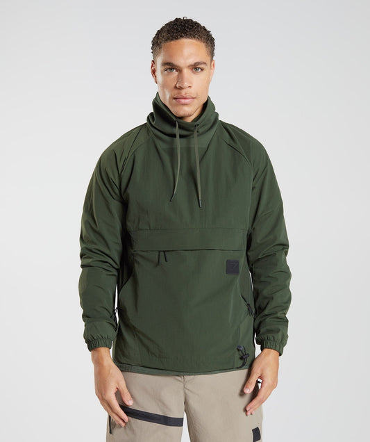 Gymshark Retake Anorak - Moss Olive