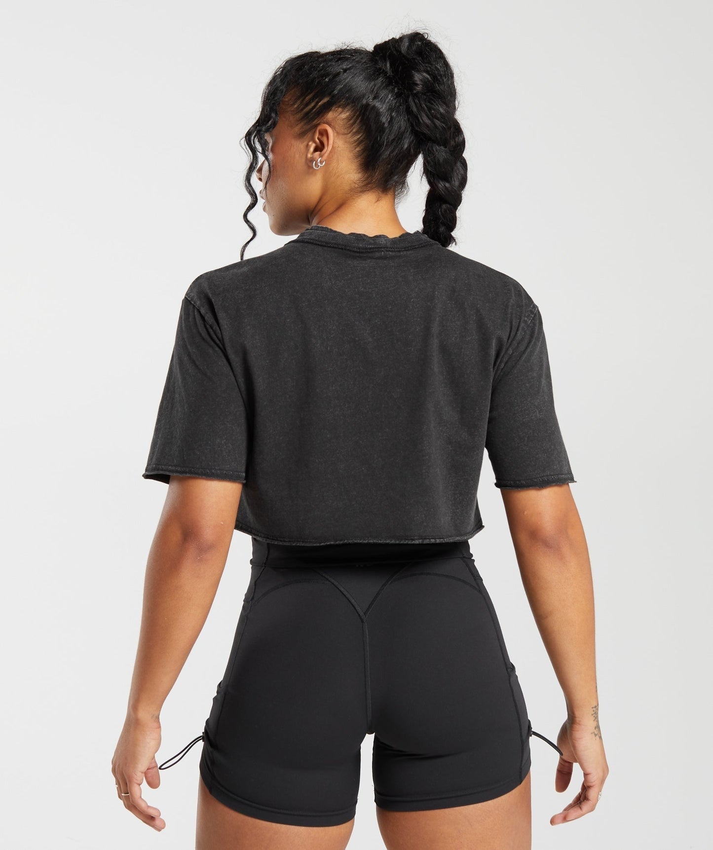 Gymshark Legacy Washed Crop Top - Black