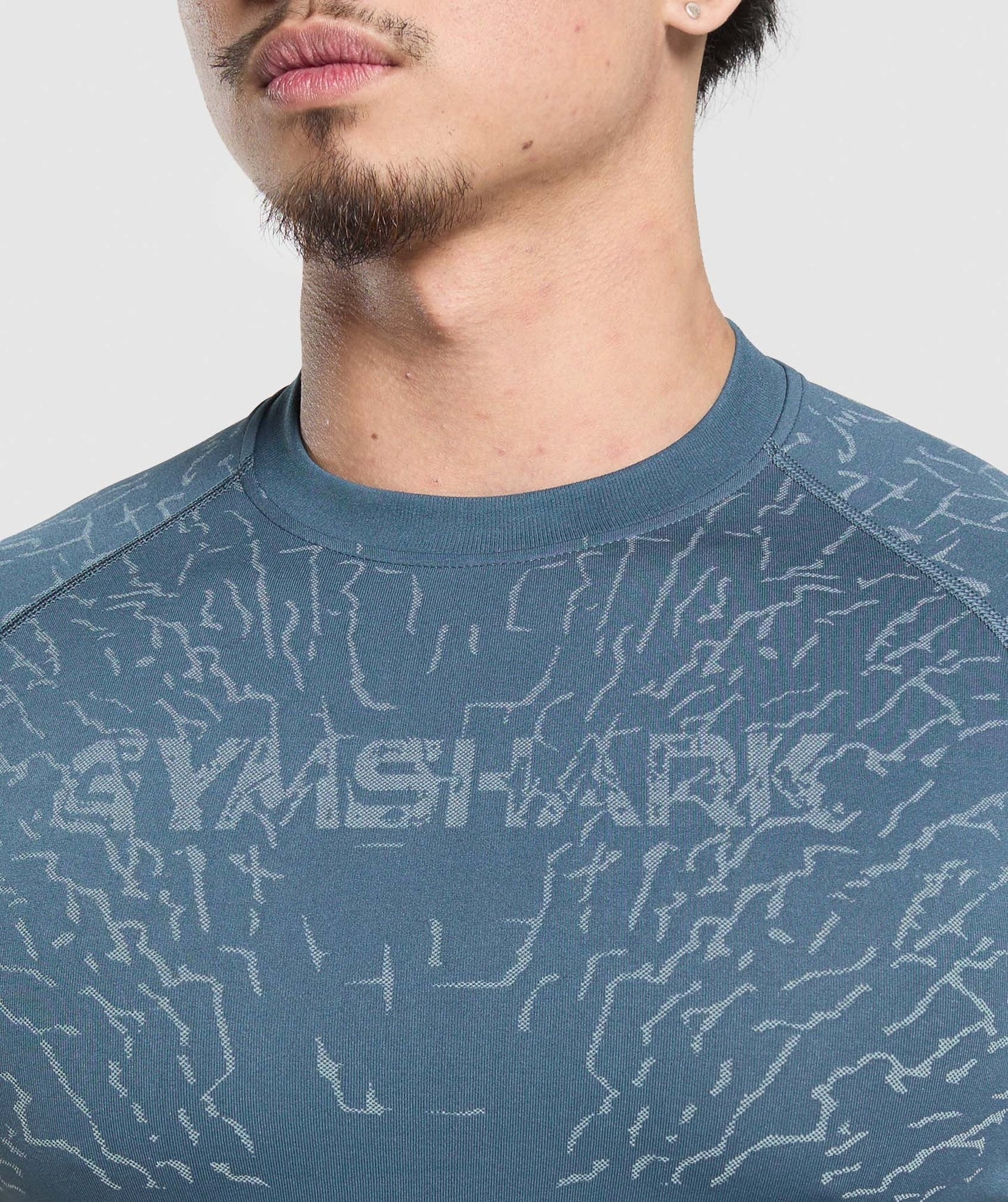 Gymshark Tectonic Seamless T Shirt - Cargo Blue/Cool Blue