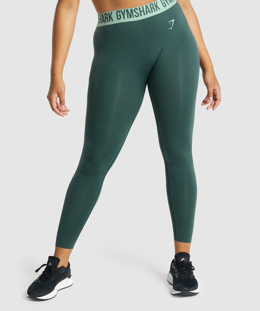 Gymshark Fit Seamless Leggings - Dark Green