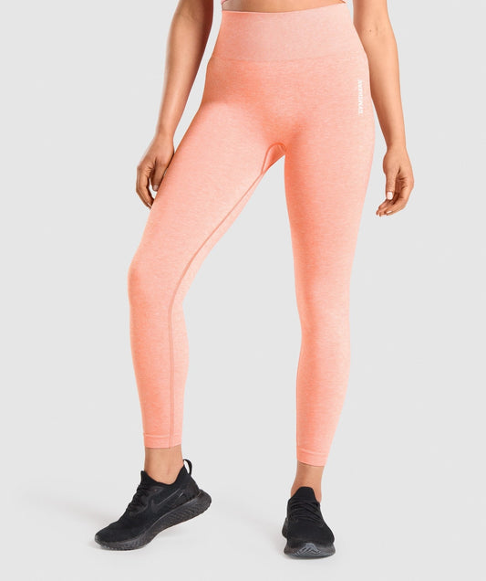 Gymshark Adapt Marl Seamless Leggings - Orange