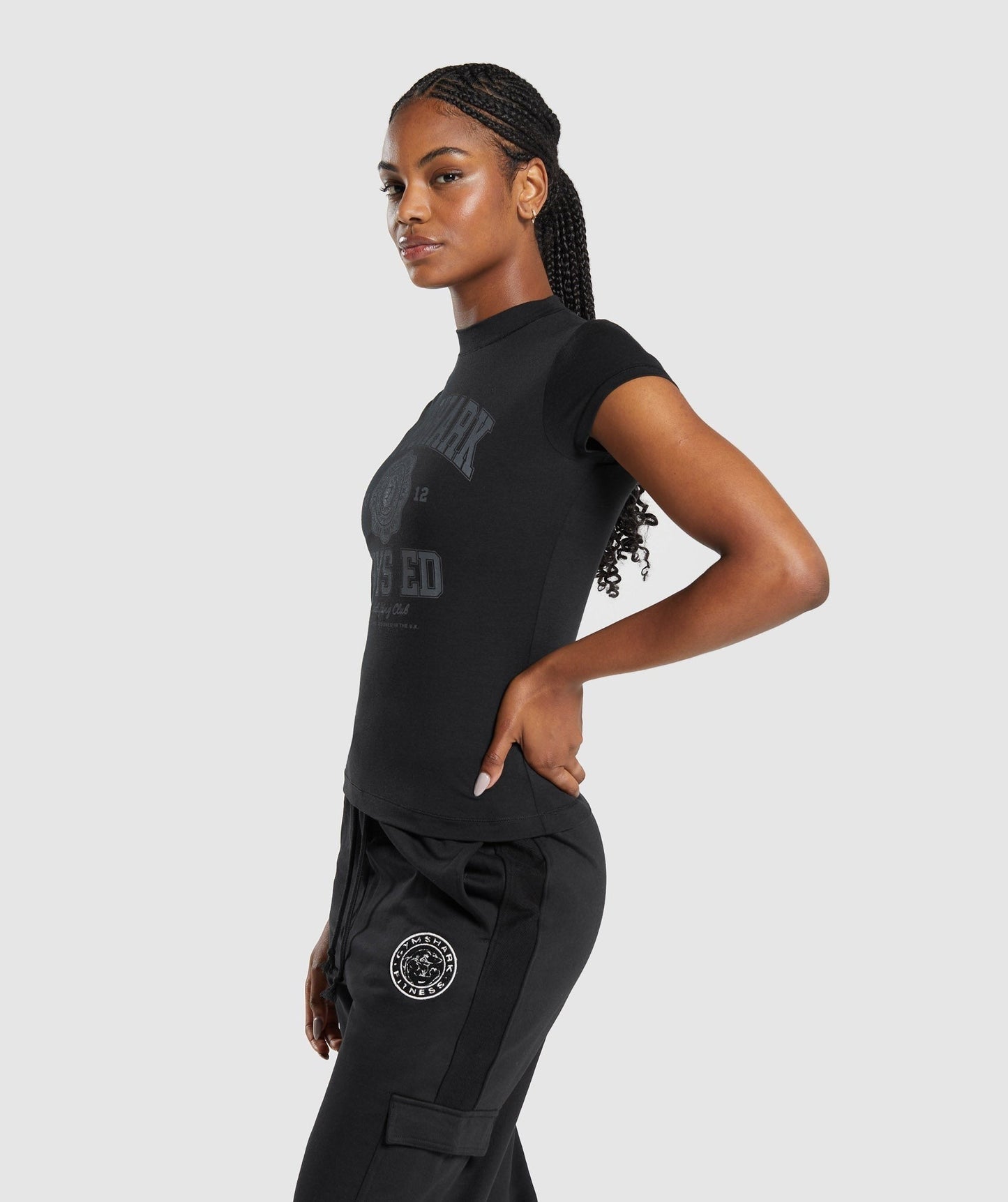 Gymshark Phys Ed Graphic Body Fit T-Shirt - Black